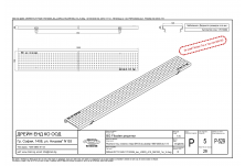 Решетка на дупки NW 100, 1000/122/20, диаметър отвор 6,5 mm, Клас A 15 kN, поцинк. (tec)