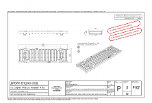 Решетка чугун NW 100, 500/147/25, SW 16/120, Клас F 900 kN, включ. заключване с 4 болта