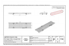 Решетка чугун шлиц NW 100, 500/122/20, SW 14/100, Клас E 600 kN (pro) SV