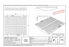 Решетка чугун NW 400, 500/447/25, SW 15/125, Клас F 900 kN, включ. заключване с 4 болта